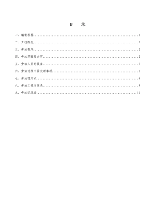 某地铁工程旁站计划