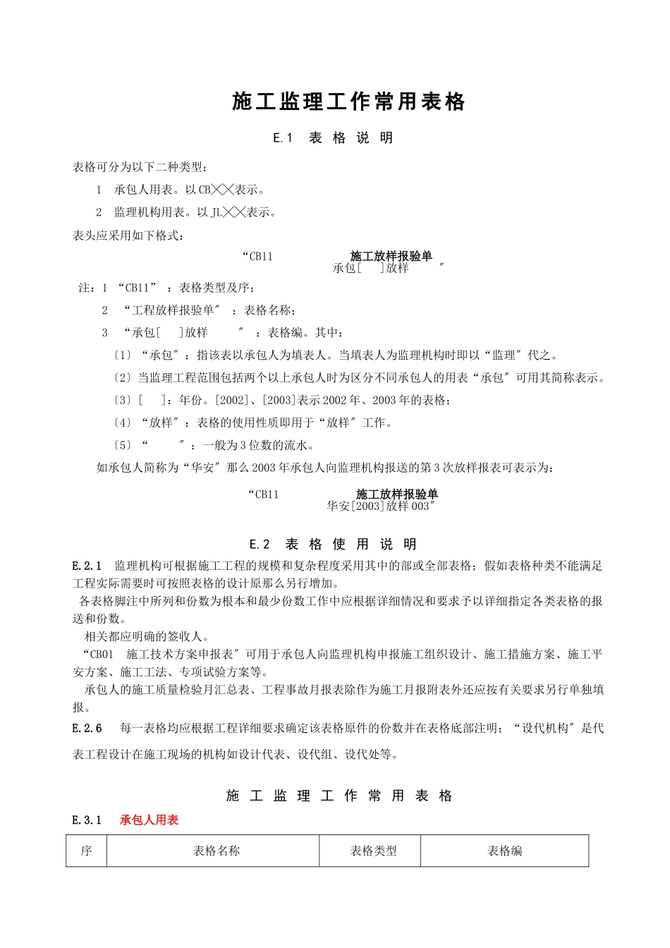 水利水电工程监理表格_第1页