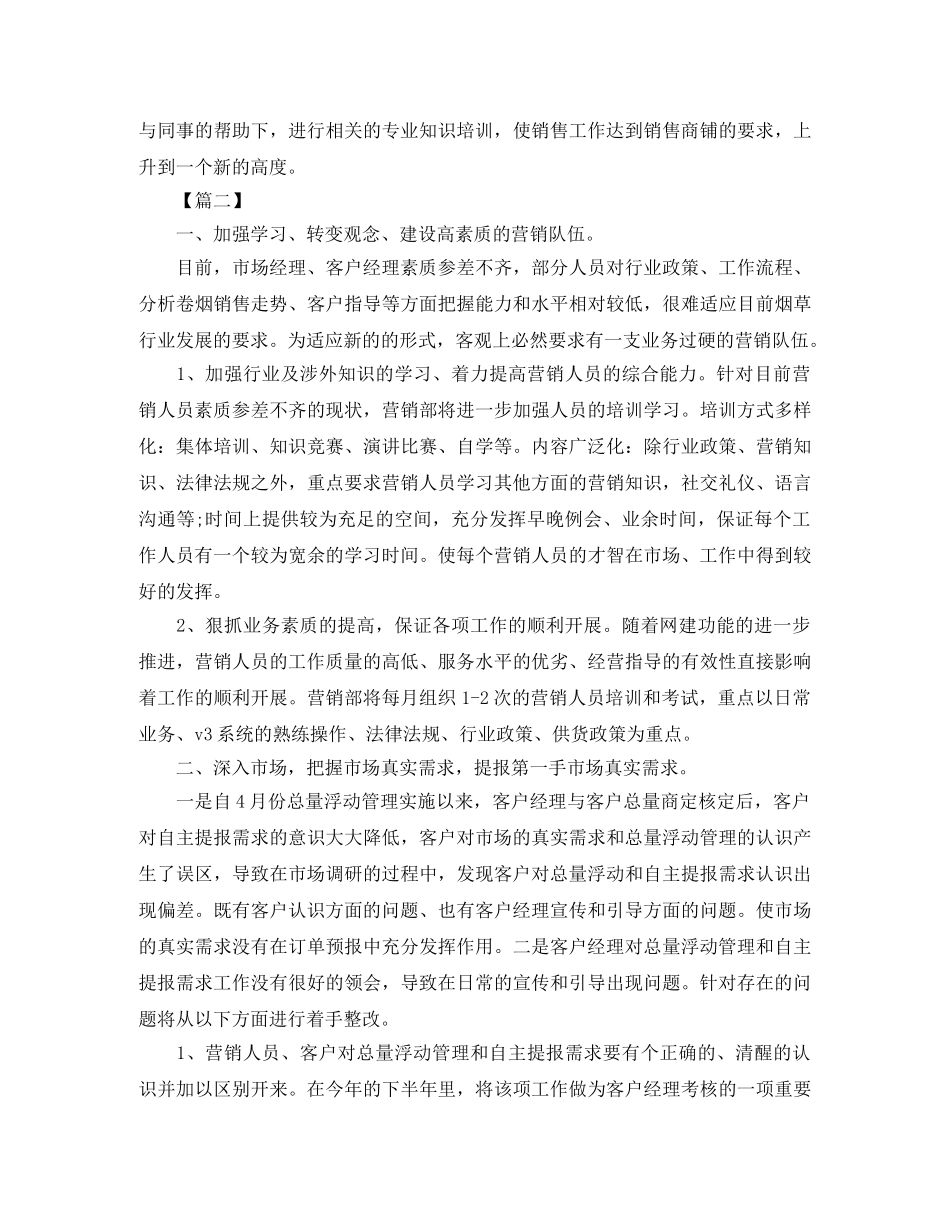 销售总监工作计划范文2024 _第2页