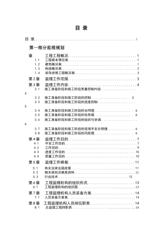 富阳市容大•郦城公寓工程监理规划