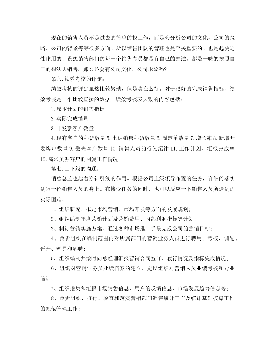 销售总监工作计划怎么写例文 _第3页