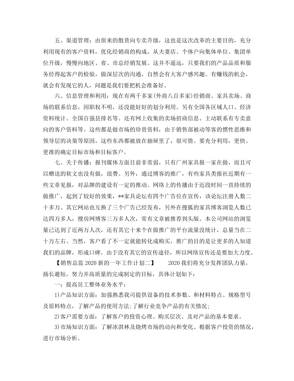 销售总监2024新的一年工作计划 _第2页
