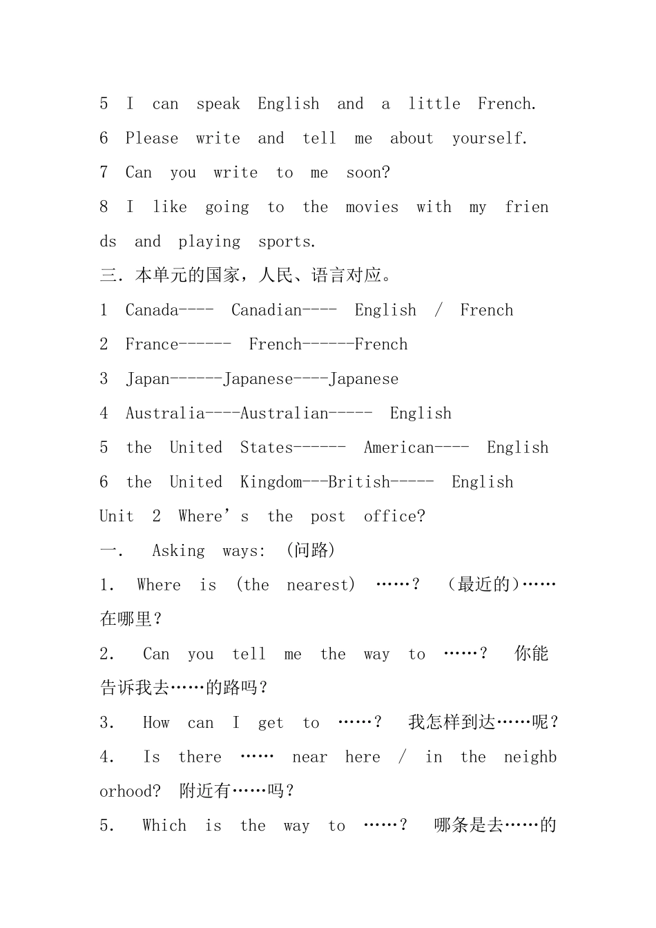 七年级下册英语语法总结_第2页