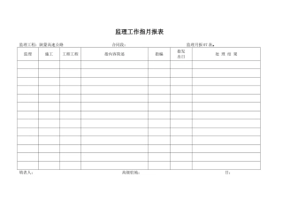 月报07表    监理工作指令月报表