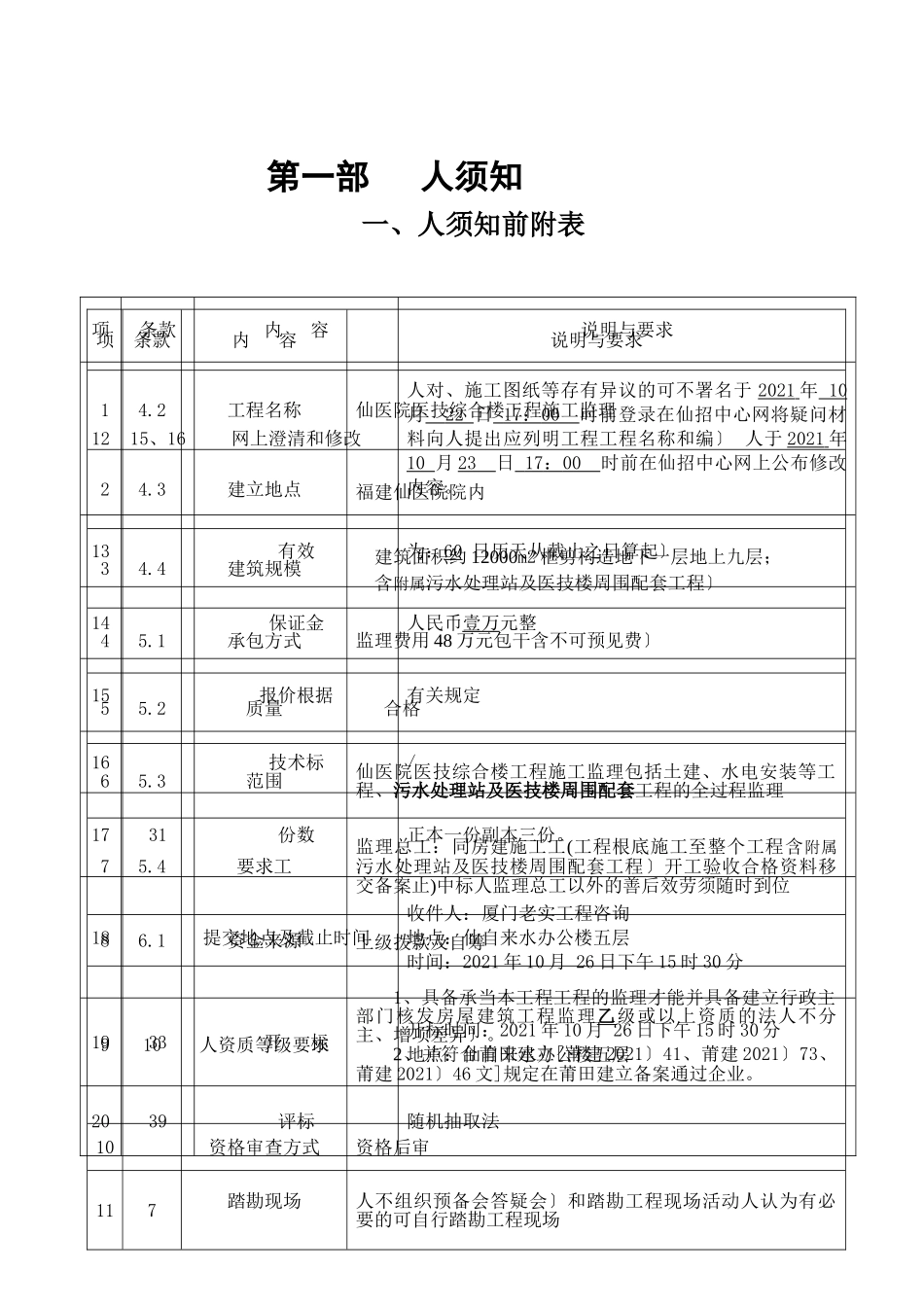 房屋建筑和市政基础设施工程施工监理招标文件_第3页