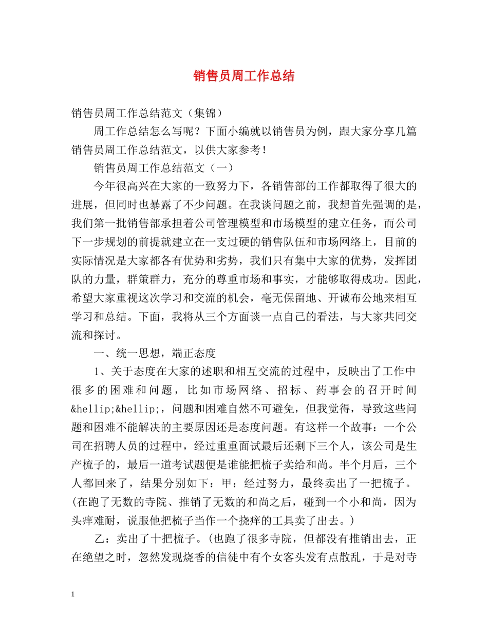 销售员周工作总结2 _第1页