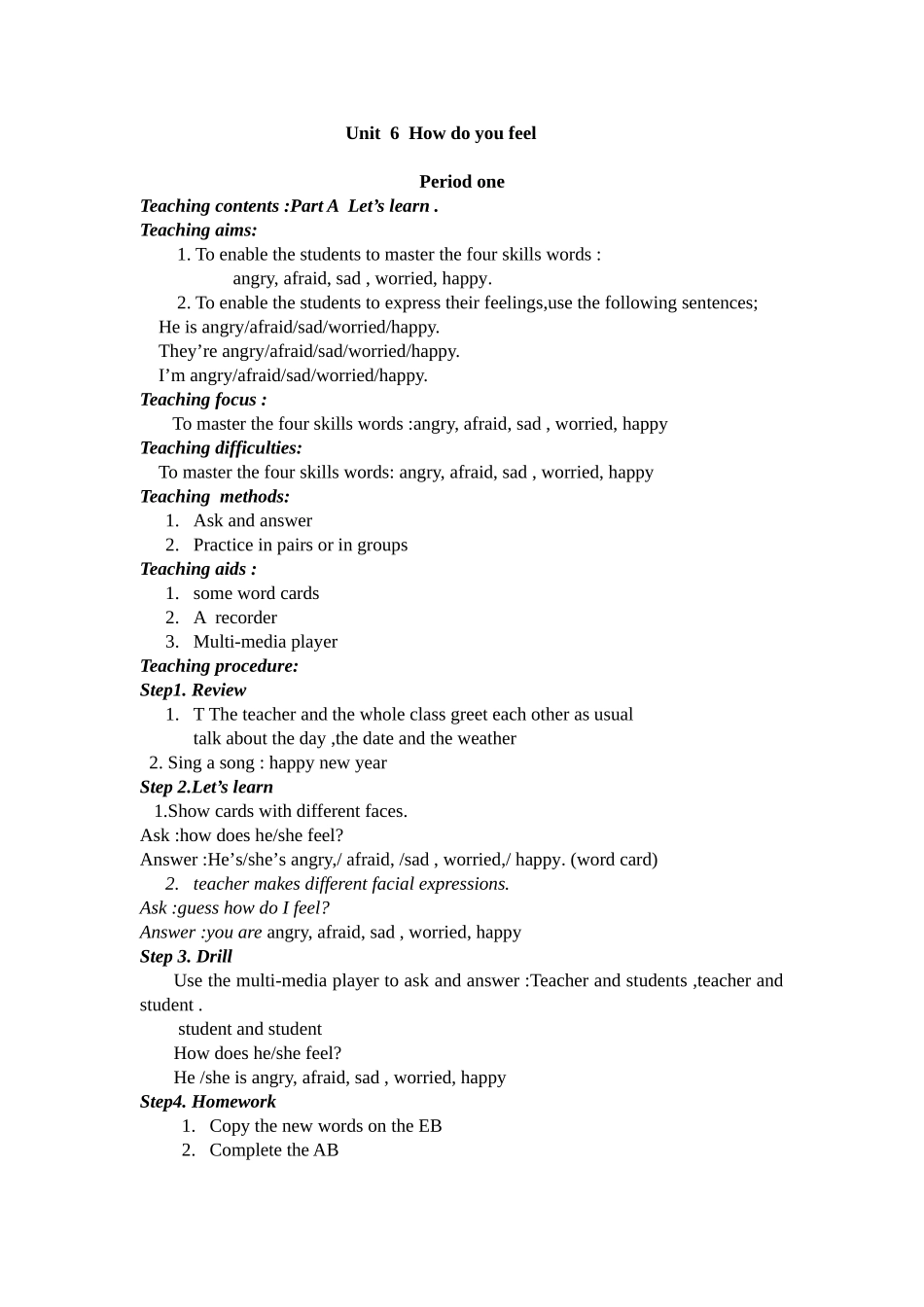 六上Unit__6__How_do_you_feel_period1-2_第1页