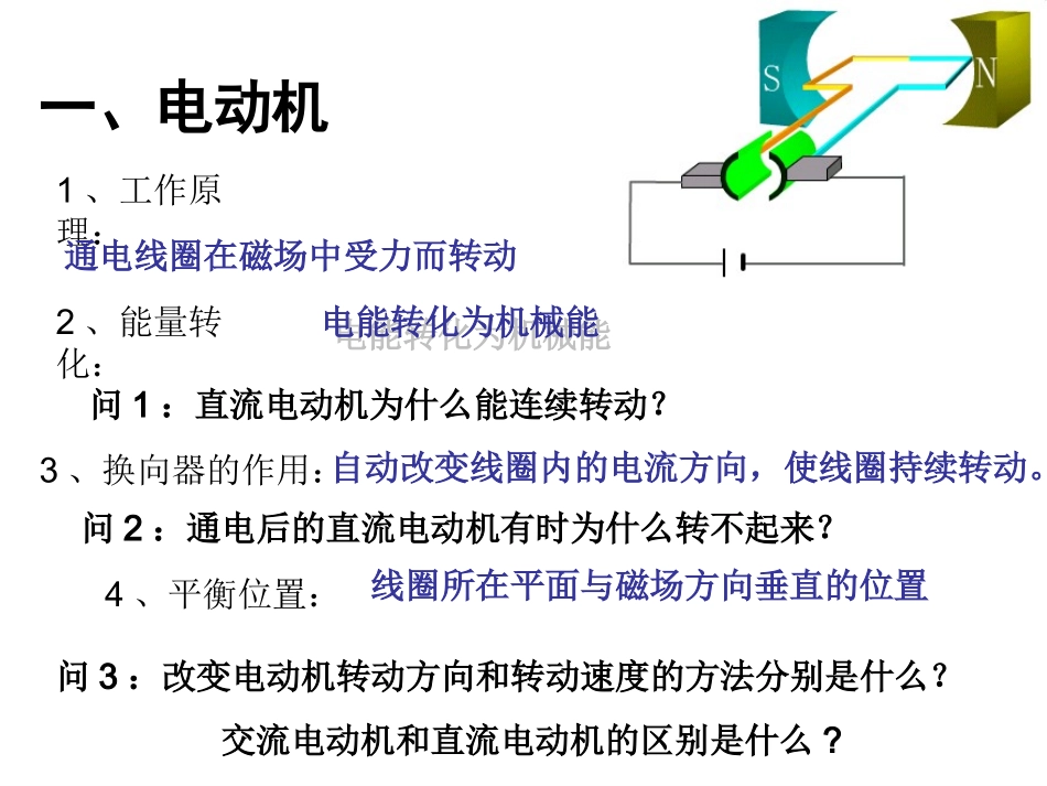 电动机和发电机的复习_第3页