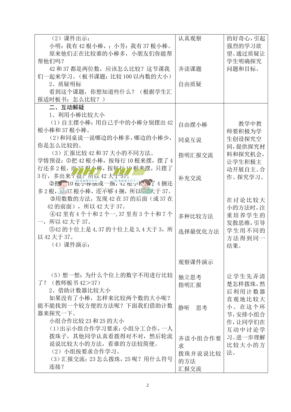 《比较100以内数的大小》教学设计_第2页