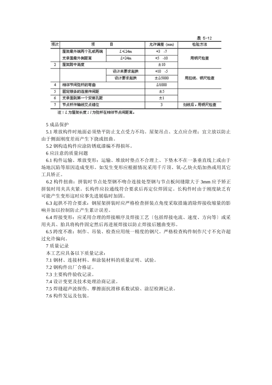 钢屋架制作技术交底_第3页
