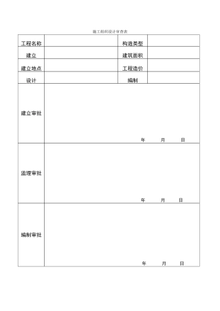 施工组织设计审查表