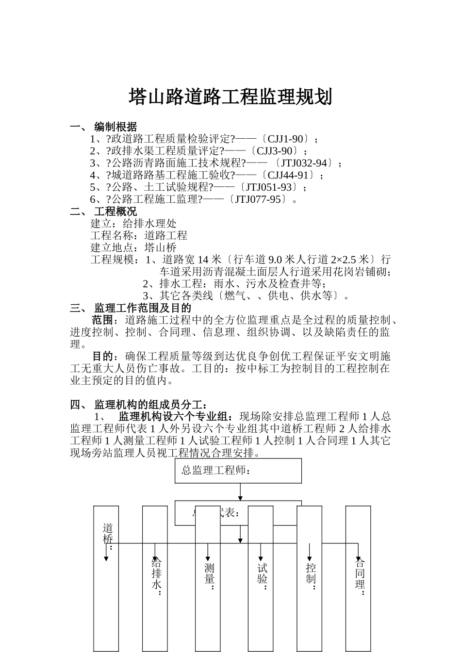 道路工程监理规划q5_第1页
