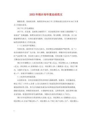 统计局年度总结范文2