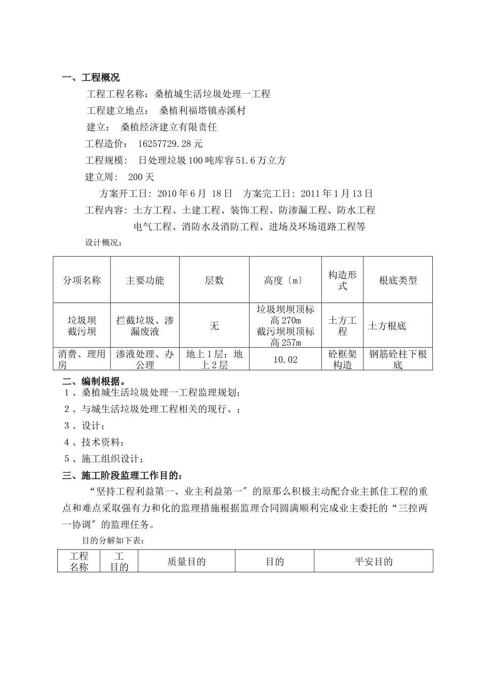 城市生活垃圾处理一期工程监理细则_第3页
