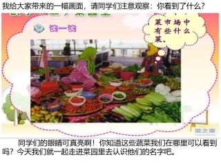 人教版小学语文一年级上册《菜园里》课件