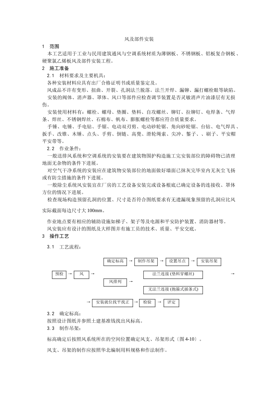 风管及部件安装工艺_第1页