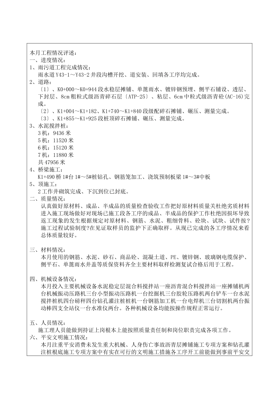 某公路工程监理月报_第3页