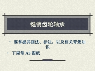 机械制图-键销齿轮轴承