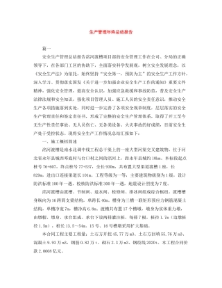 生产管理年终总结报告