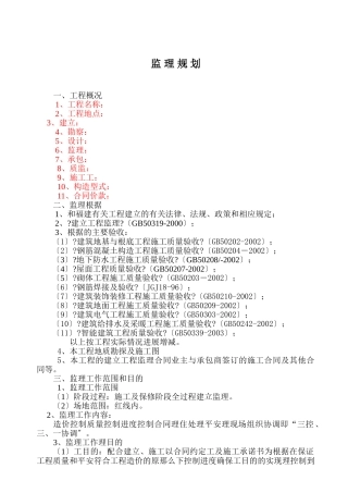 监理规化示范要点