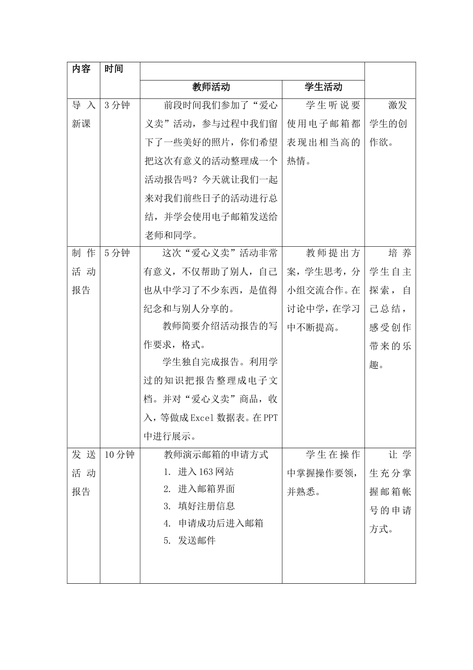 《制作爱心义卖活动报告》教学设计_第2页
