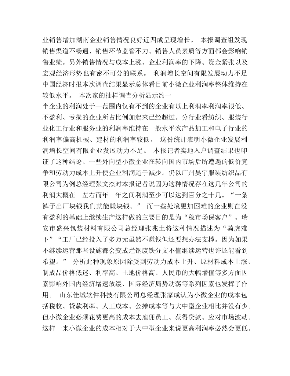 小微企业工作总结 _第3页