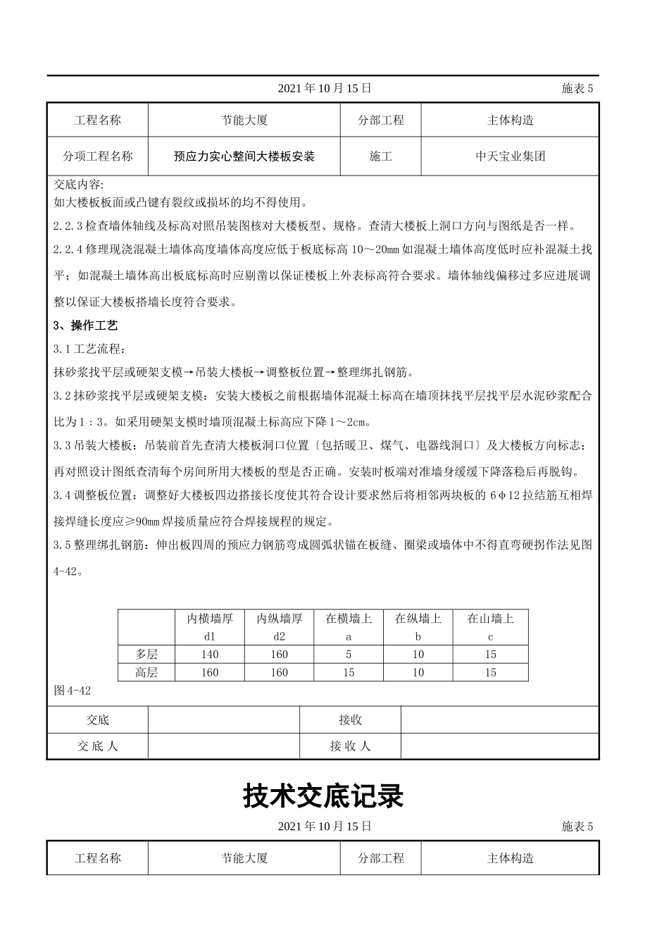 预应力实心整间大楼板安装交底记录_第2页