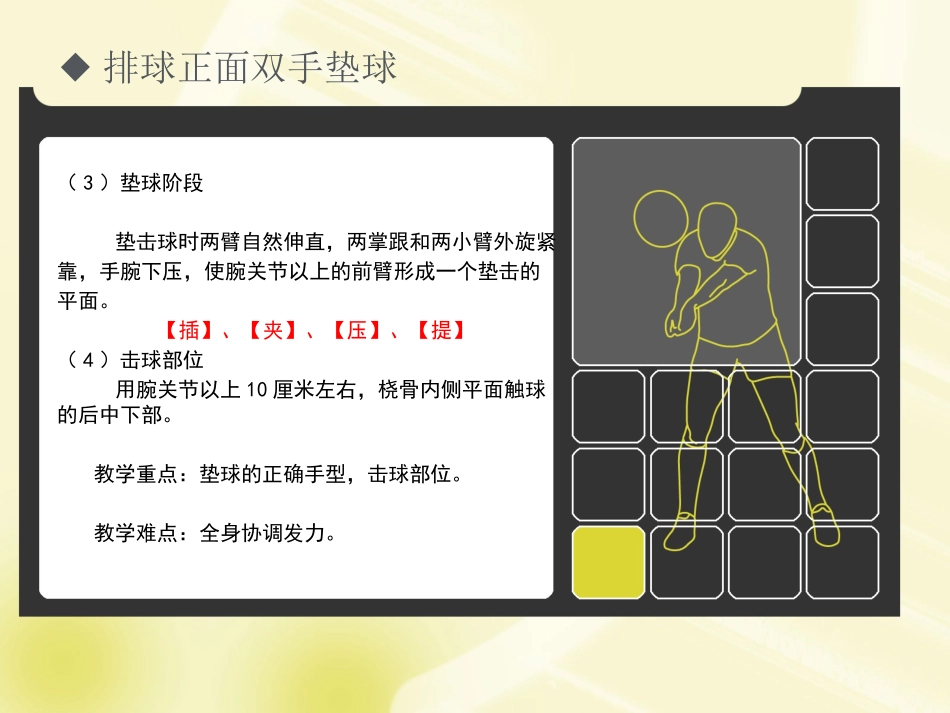 蒋、排球正面双手垫球_第3页