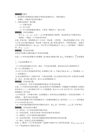 代数式经典练习题