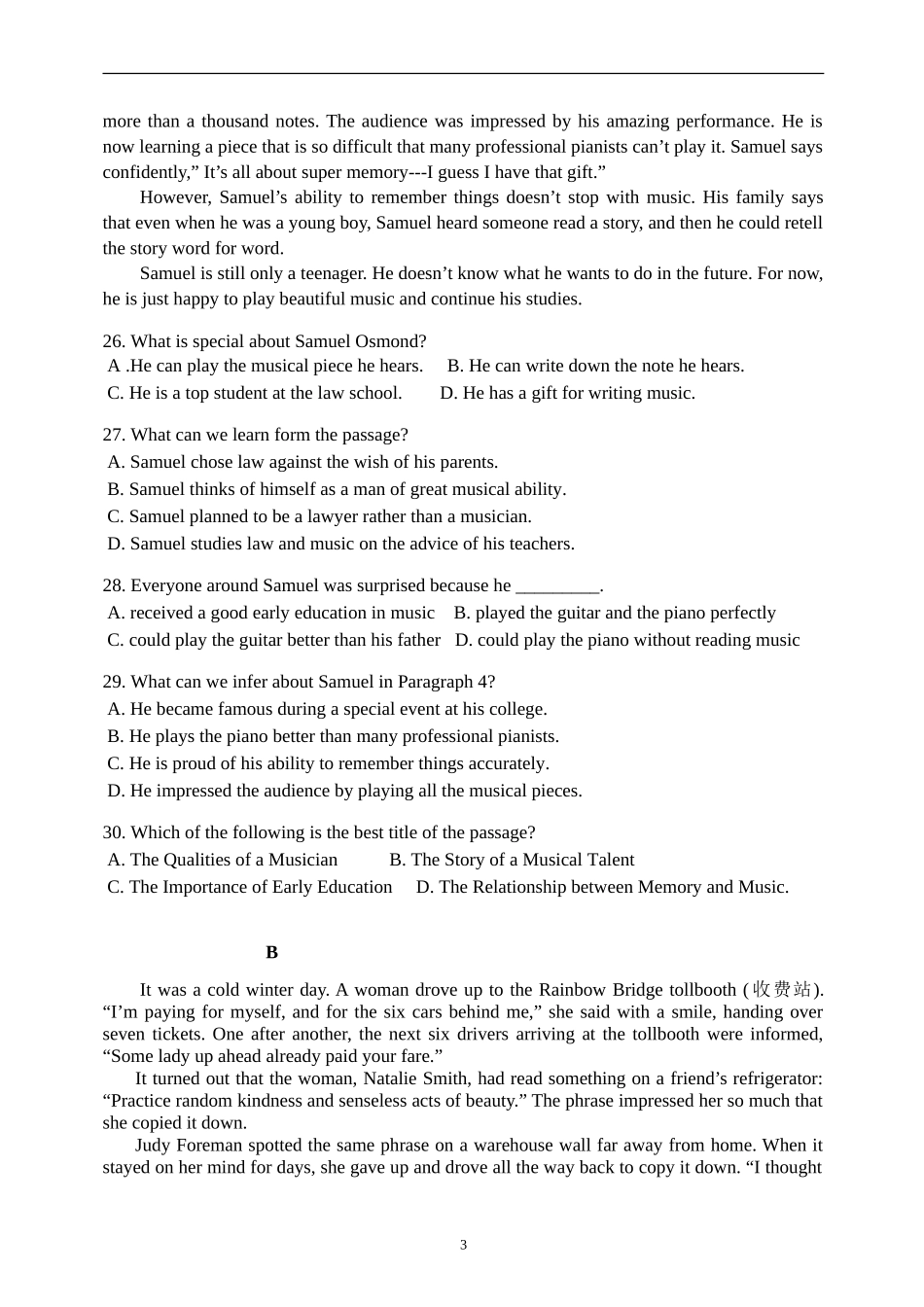 月测英语试题_第3页