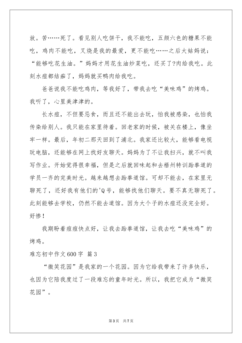 难忘初中作文600字锦集5篇_第3页