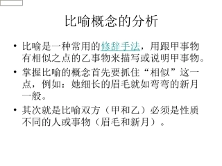 修辞手法比喻