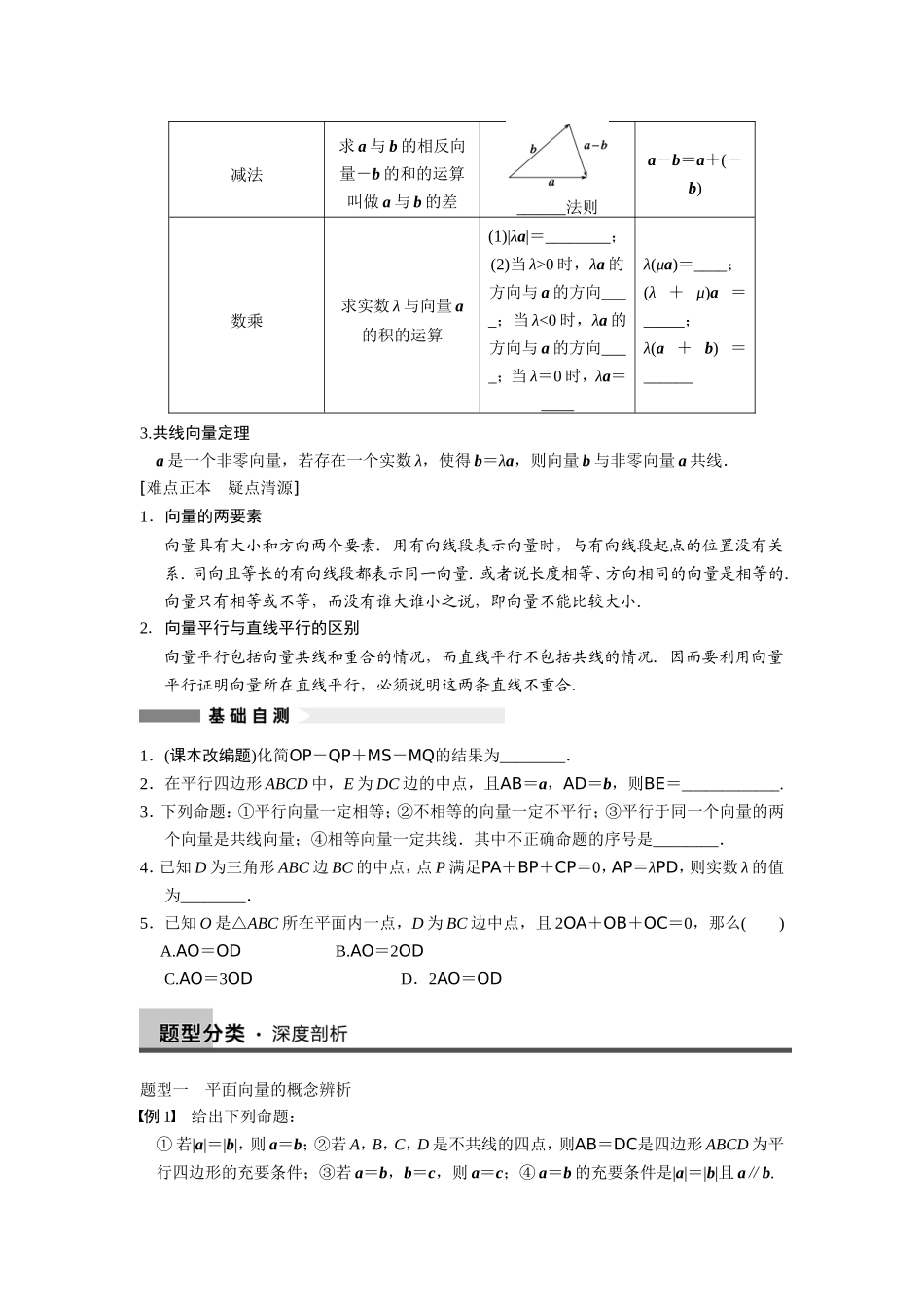 步步高大一轮复习讲义高三数学51平面向量的概念及线性运算_第2页