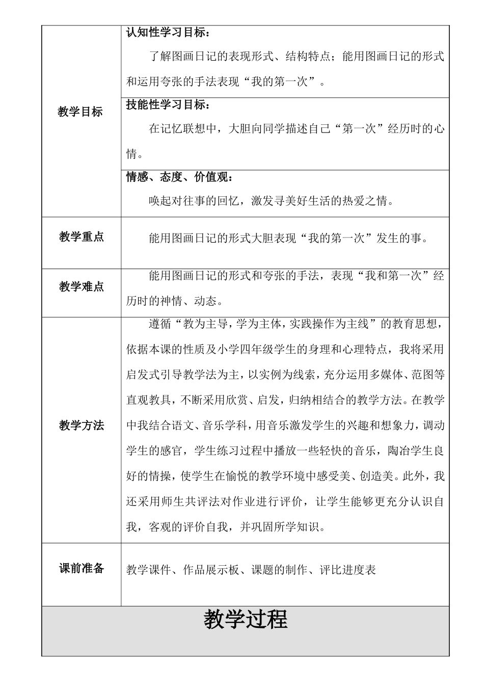 《我的第一次》教学设计_第2页