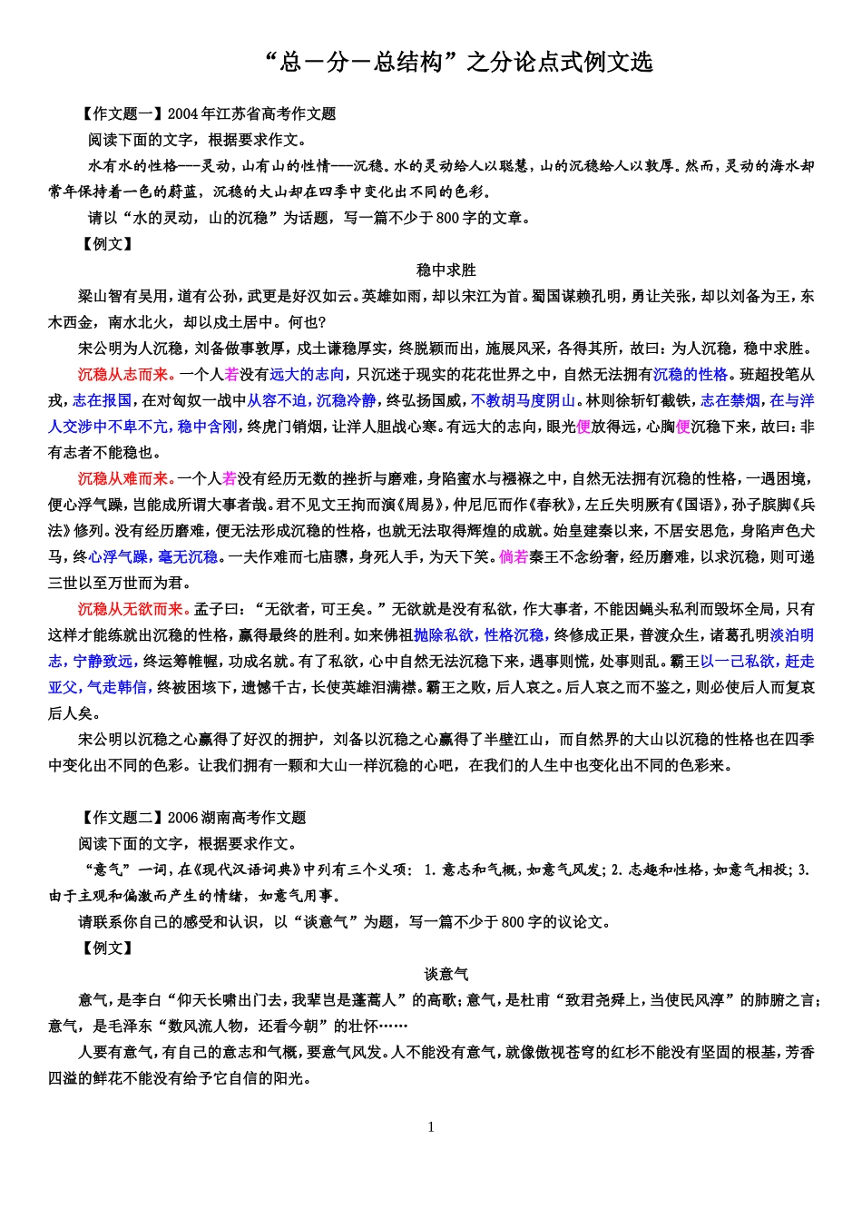分论点式结构_第1页