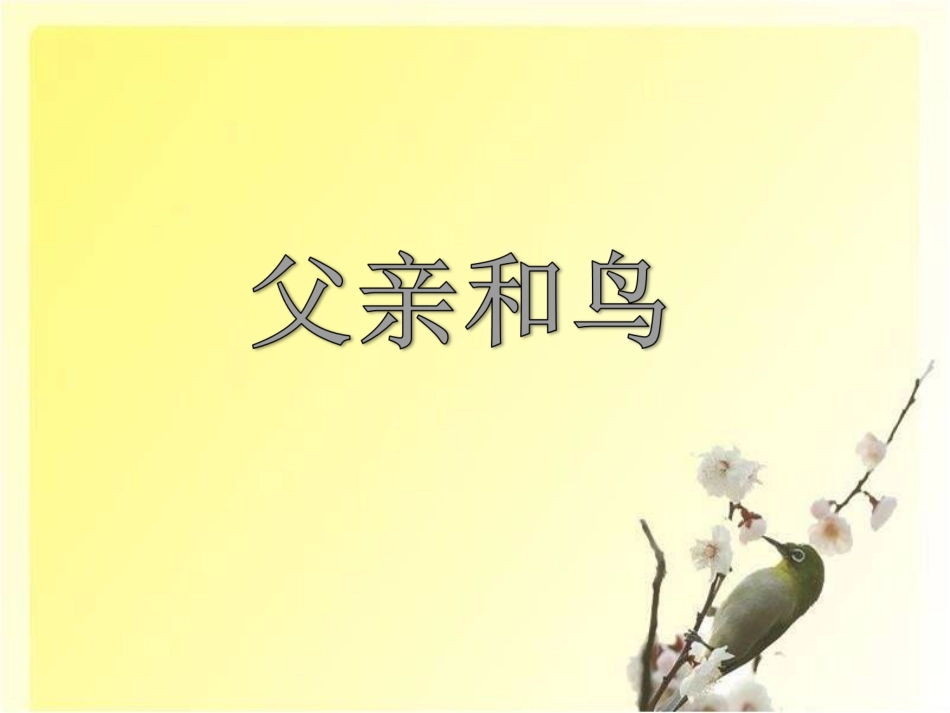 《父亲和鸟》课件2_第1页
