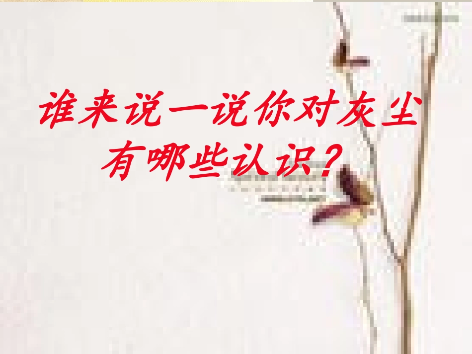 假如没有灰尘--PPT课件-(1)_第1页