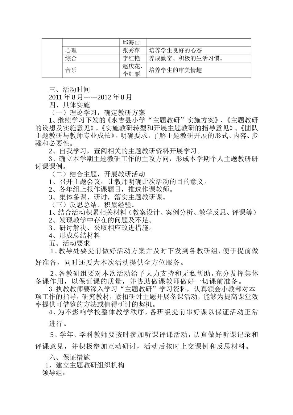 主题教研工作实施方案201202_第2页