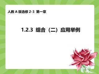 人教版高中数学人教A版选修2-3第一章：124组合（二）应用举例（共14张PPT）