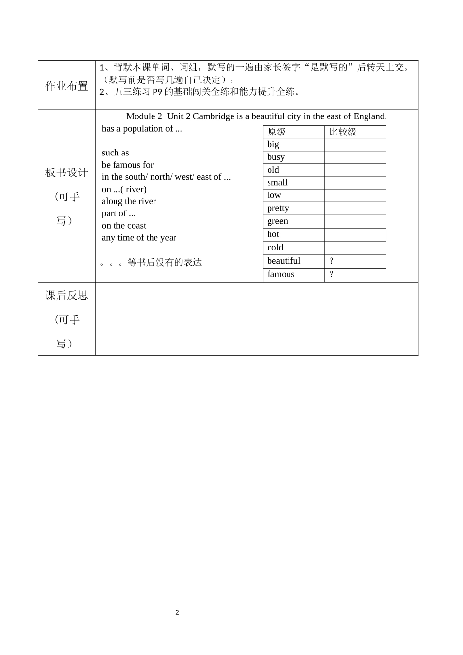 外研八上2016电子教案M2U2_第2页