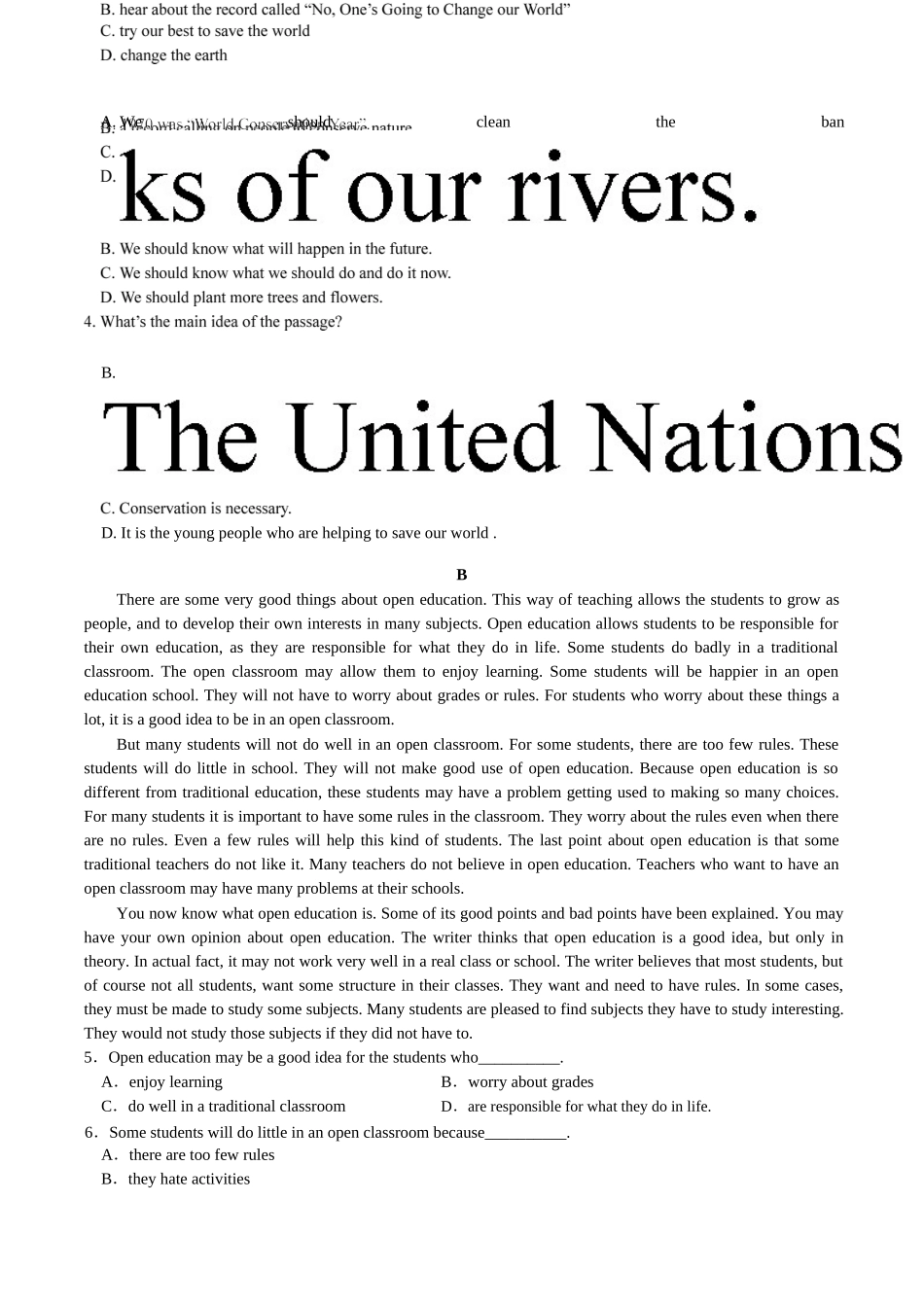 2015届高一英语10月阶段性考试_第2页