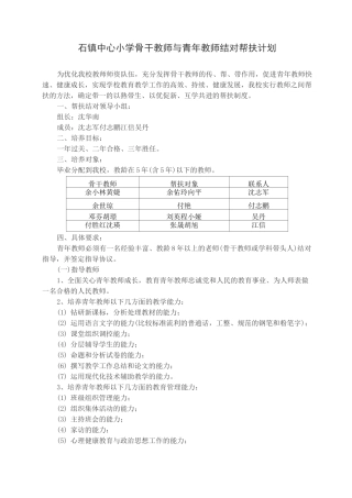 青年教师培养方案