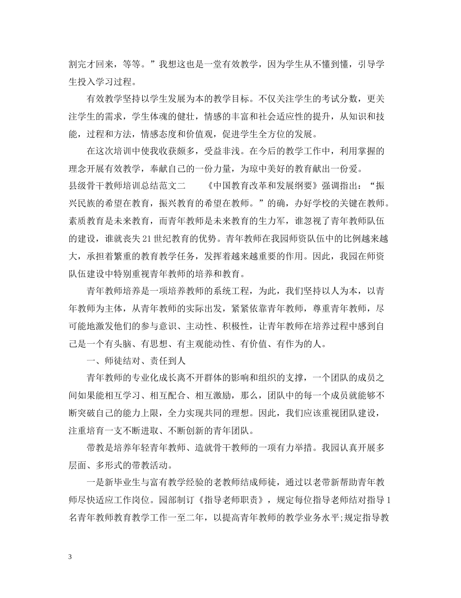 县级骨干教师培训总结_第3页