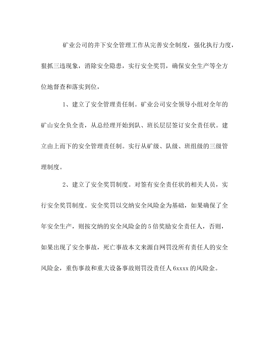矿业公司年度工作总结范文2_第3页