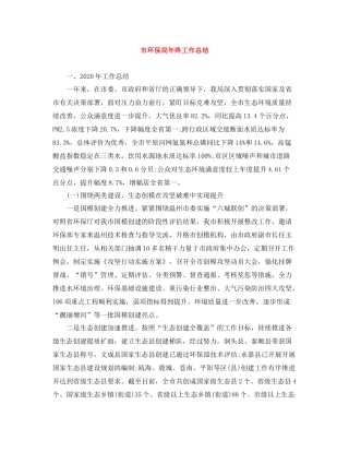 市环保局年终工作总结