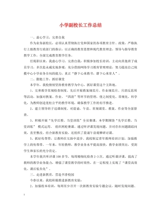小学副校长工作总结2 