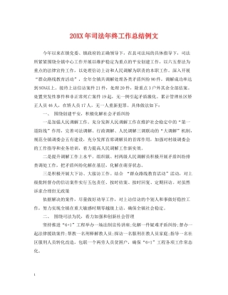 司法年终工作总结例文2