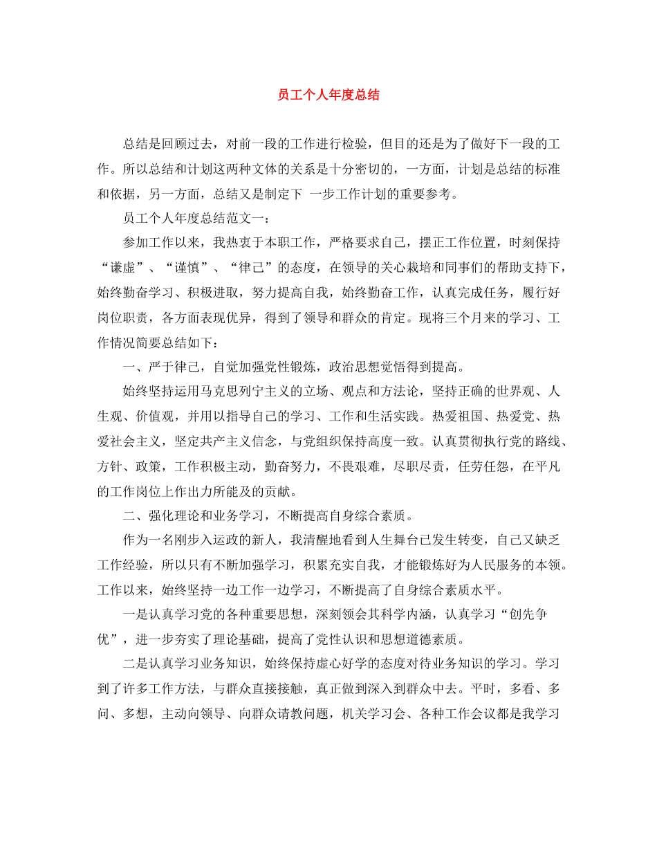 员工个人年度总结_第1页
