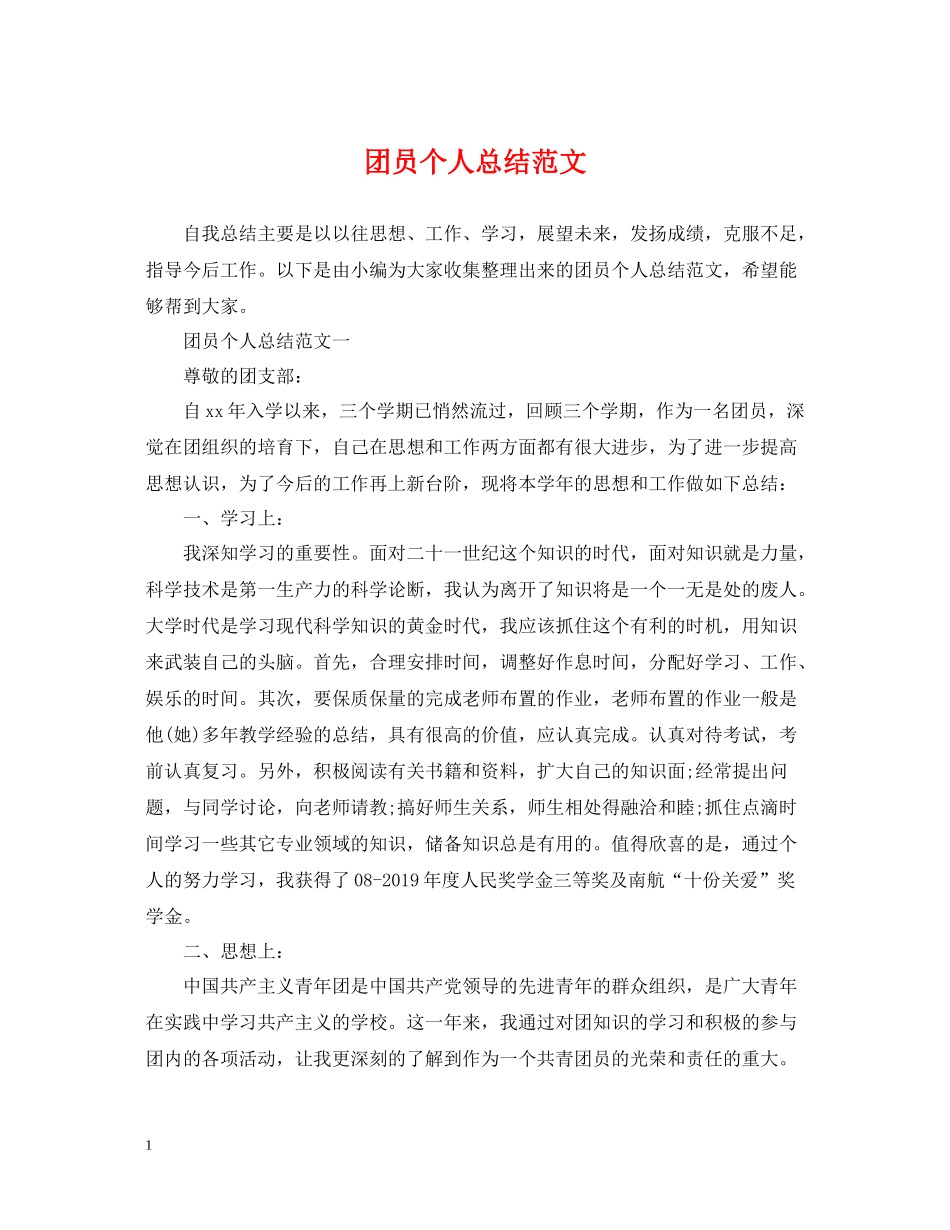 团员个人总结范文_第1页
