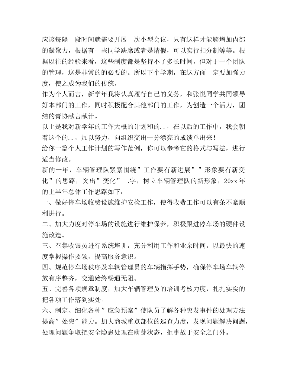 个人工作计划（共11篇） _第3页